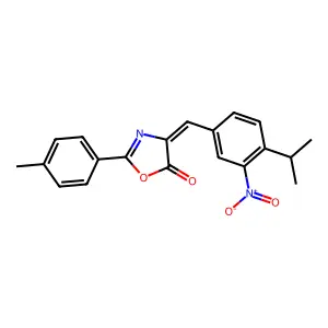4-(4-isopropyl-3-nitrobenzylidene)-2-(4-methylphenyl)-1,3-oxazol-5(4H)-one structure