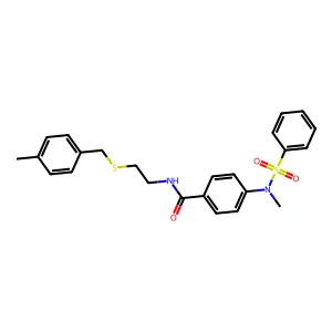 N-{2-[(4-methylbenzyl)thio]ethyl}-4-[methyl(phenylsulfonyl)amino]benzamide structure