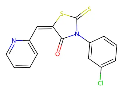 3-(3-Chlorophenyl)-5-(2-pyridinylmethylene)-2-thioxo-1,3-thiazolidin-4-one structure
