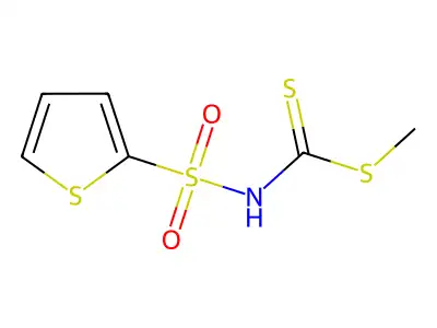 Methyl 2-thienylsulfonyldithiocarbamate structure