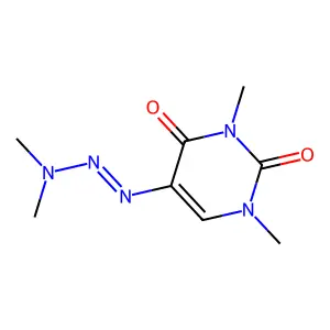 5-(Dimethylaminodiazenyl)-1,3-dimethylpyrimidine-2,4-dione structure