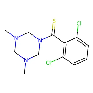 (2,6-Dichlorophenyl)-(3,5-dimethyl-1,3,5-triazinan-1-yl)methanethione structure