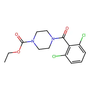Ethyl 4-(2,6-dichlorobenzoyl)piperazine-1-carboxylate structure