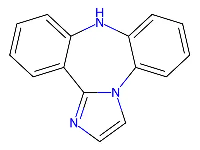 9H-Dibenz(b,f)imidazo(1,2-d)(1,4)diazepine structure