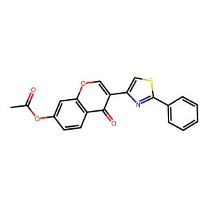 4-Oxo-3-(2-phenylthiazol-4-yl)-4H-chromen-7-yl acetate structure