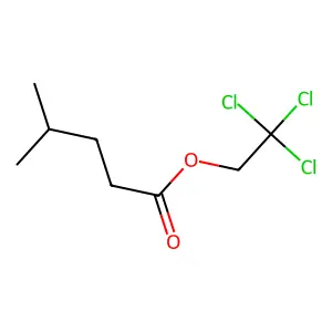 Pentanoic acid, 4-methyl, 2,2,2-trichloroethyl ester structure