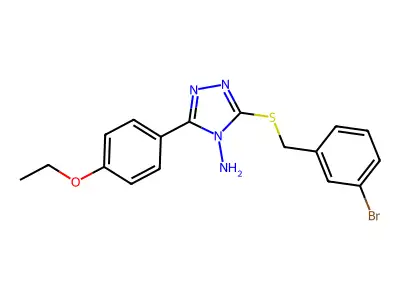 3-[(3-Bromophenyl)methylthio]-5-(4-ethoxyphenyl)-1,2,4-triazole-4-ylamine structure