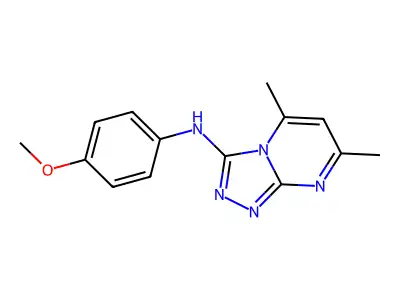N-(4-methoxyphenyl)-5,7-dimethyl[1,2,4]triazolo[4,3-a]pyrimidin-3-amine structure