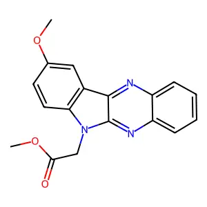 methyl 2-{9-methoxy-6H-indolo[2,3-b]quinoxalin-6-yl}acetate structure