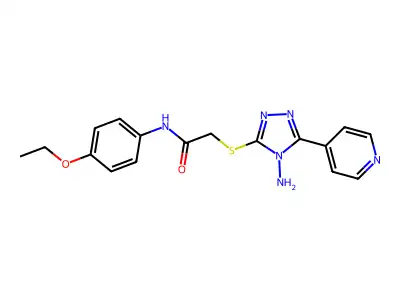 2-((4-amino-5-(pyridin-4-yl)-4H-1,2,4-triazol-3-yl)thio)-N-(4-ethoxyphenyl)acetamide structure