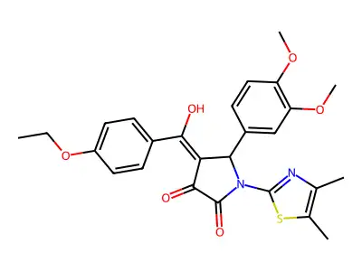 5-(3,4-dimethoxyphenyl)-1-(4,5-dimethyl-1,3-thiazol-2-yl)-4-(4-ethoxybenzoyl)-3-hydroxy-1,5-dihydro-2H-pyrrol-2-one structure