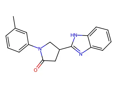 4-(1H-benzimidazol-2-yl)-1-(3-methylphenyl)pyrrolidin-2-one structure