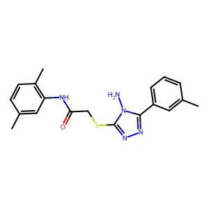 2-((4-amino-5-(m-tolyl)-4H-1,2,4-triazol-3-yl)thio)-N-(2,5-dimethylphenyl)acetamide structure