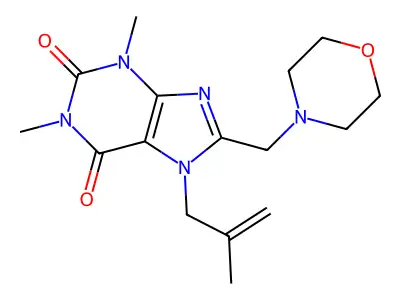 1,3-dimethyl-7-(2-methylallyl)-8-(morpholinomethyl)-1H-purine-2,6(3H,7H)-dione structure