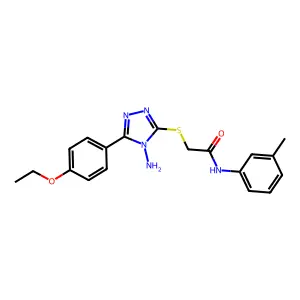 2-{[4-amino-5-(4-ethoxyphenyl)-4H-1,2,4-triazol-3-yl]sulfanyl}-N-(3-methylphenyl)acetamide structure