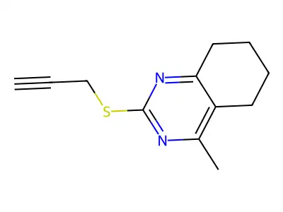 4-Methyl-2-prop-2-ynylsulfanyl-5,6,7,8-tetrahydroquinazoline structure