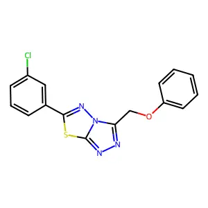 6-(3-Chlorophenyl)-3-(phenoxymethyl)-[1,2,4]triazolo[3,4-b][1,3,4]thiadiazole structure