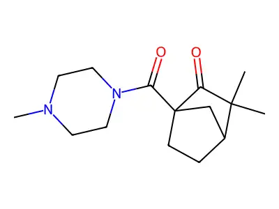 3,3-Dimethyl-1-[(4-methylpiperazinyl)carbonyl]bicyclo[2.2.1]heptan-2-one structure