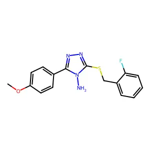 3-((2-Fluorobenzyl)thio)-5-(4-methoxyphenyl)-4H-1,2,4-triazol-4-amine structure