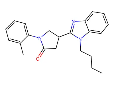 4-(1-butyl-1H-benzo[d]imidazol-2-yl)-1-(o-tolyl)pyrrolidin-2-one structure