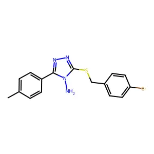 3-[(4-Bromophenyl)methylthio]-5-(4-methylphenyl)-1,2,4-triazole-4-ylamine structure