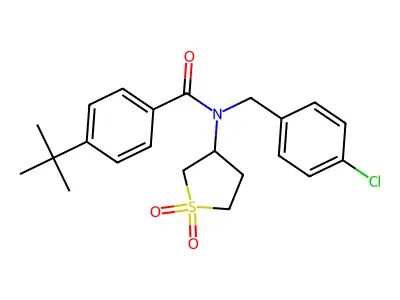 4-tert-butyl-N-(4-chlorobenzyl)-N-(1,1-dioxidotetrahydrothiophen-3-yl)benzamide structure