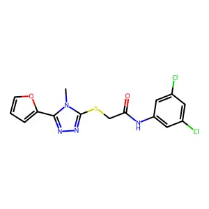 N-(3,5-dichlorophenyl)-2-{[5-(furan-2-yl)-4-methyl-4H-1,2,4-triazol-3-yl]sulfanyl}acetamide structure