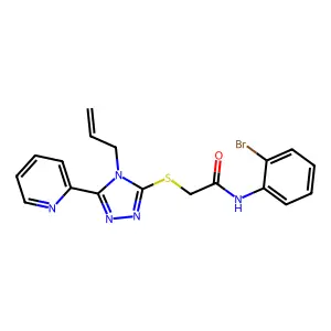 2-((4-Allyl-5-(2-pyridinyl)-4H-1,2,4-triazol-3-YL)thio)-N-(2-BR-PH)acetamide structure