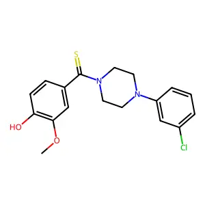 4-{[4-(3-Chlorophenyl)-1-piperazinyl]carbonothioyl}-2-methoxyphenol structure