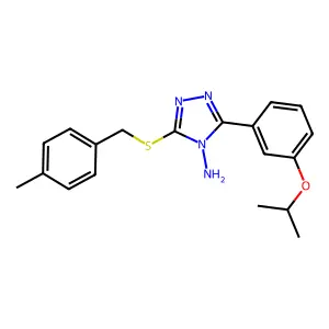 3-[(4-methylbenzyl)sulfanyl]-5-[3-(propan-2-yloxy)phenyl]-4H-1,2,4-triazol-4-amine structure