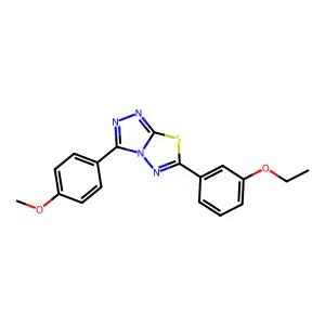 6-(3-Ethoxyphenyl)-3-(4-methoxyphenyl)[1,2,4]triazolo[3,4-b][1,3,4]thiadiazole structure