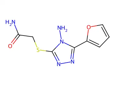 2-(4-Amino-5-(2-furyl)-1,2,4-triazol-3-ylthio)acetamide structure