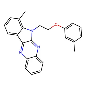 7-methyl-6-[2-(3-methylphenoxy)ethyl]-6H-indolo[2,3-b]quinoxaline structure