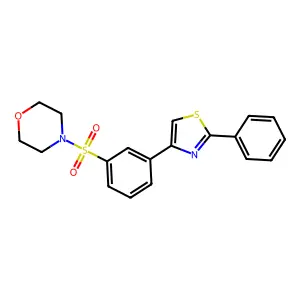 4-{[3-(2-Phenyl-1,3-thiazol-4-yl)phenyl]sulfonyl}morpholine structure