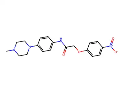 N-[4-(4-methylpiperazin-1-yl)phenyl]-2-(4-nitrophenoxy)acetamide structure