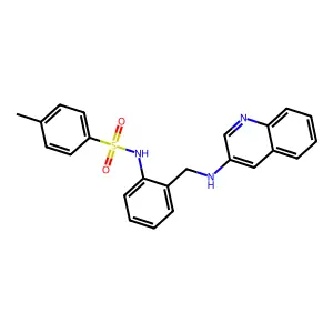 4-methyl-N-[2-[(quinolin-3-ylamino)methyl]phenyl]benzenesulfonamide structure