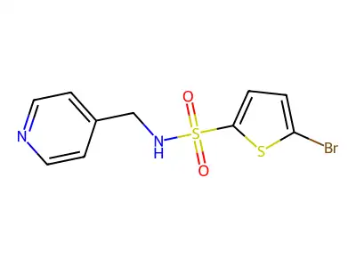 5-bromo-N-(pyridin-4-ylmethyl)-2-thiophenesulfonamide structure