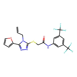 2-{[4-ALLYL-5-(2-FURYL)-4H-1,2,4-TRIAZOL-3-YL]SULFANYL}-N-[3,5-BIS(TRIFLUOROMETHYL)PHENYL]ACETAMIDE structure