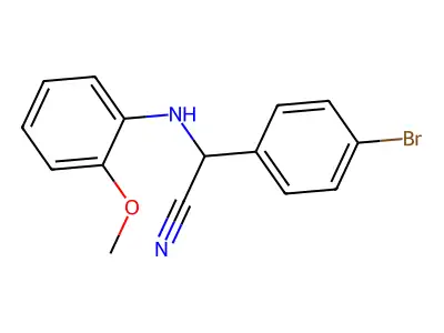 2-(4-Bromophenyl)-2-(2-methoxyanilino)acetonitrile structure