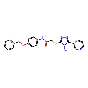 2-{[4-amino-5-(pyridin-3-yl)-4H-1,2,4-triazol-3-yl]sulfanyl}-N-[4-(benzyloxy)phenyl]acetamide structure