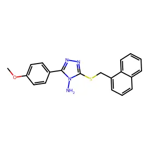 5-(4-Methoxyphenyl)-3-(naphthylmethylthio)-1,2,4-triazole-4-ylamine structure