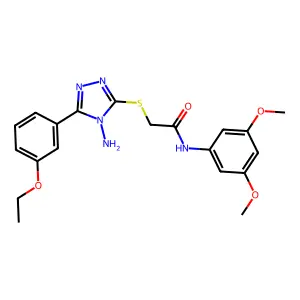 2-[4-amino-5-(3-ethoxyphenyl)(1,2,4-triazol-3-ylthio)]-N-(3,5-dimethoxyphenyl) acetamide structure