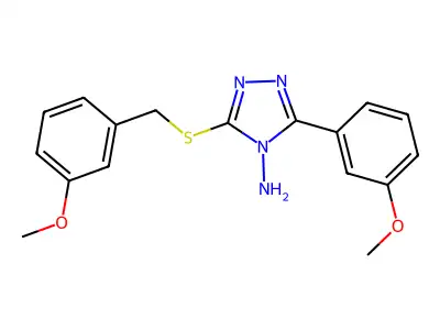 5-(3-Methoxyphenyl)-3-[(3-methoxyphenyl)methylthio]-1,2,4-triazole-4-ylamine structure