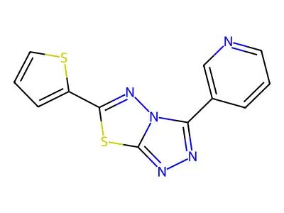 3-Pyridin-3-yl-6-thiophen-2-yl-[1,2,4]triazolo[3,4-b][1,3,4]thiadiazole structure