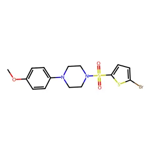 1-(5-Bromothiophen-2-yl)sulfonyl-4-(4-methoxyphenyl)piperazine structure