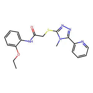N-(2-ethoxyphenyl)-2-{[4-methyl-5-(pyridin-2-yl)-4H-1,2,4-triazol-3-yl]sulfanyl}acetamide structure