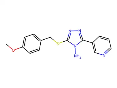 3-[(4-Methoxyphenyl)methylsulfanyl]-5-pyridin-3-yl-1,2,4-triazol-4-amine structure