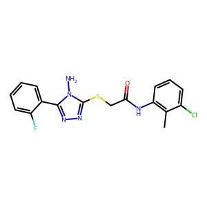 C17H15ClFN5OS structure