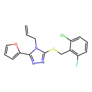 C16H13ClFN3OS structure