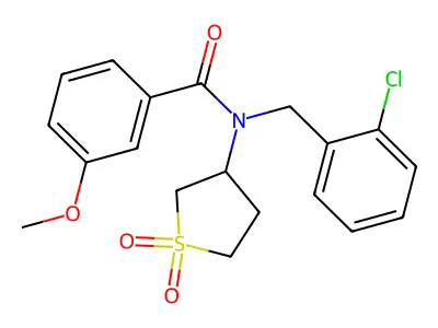 N-(2-chlorobenzyl)-N-(1,1-dioxidotetrahydrothiophen-3-yl)-3-methoxybenzamide structure
